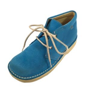 Andanines Toddler Lace Up Blue Suede Boots Size 12